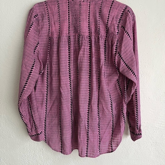 J. Crew  Woman Purple Long Sleeve Bottom Down Shirt, Size Small - Picture 5 of 7